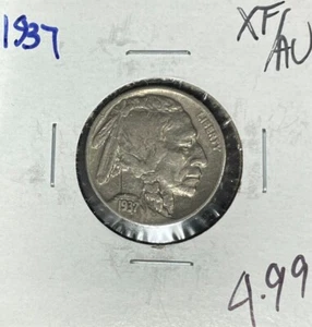 Níquel búfalo 1937 ~ XF/AU ~BONITA MONEDA~ - Imagen 1 de 2