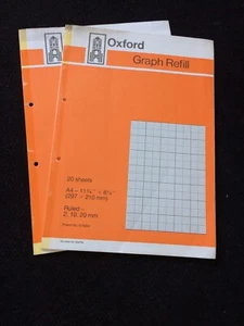 Vintage Oxford Loseblattmine Grafik 2/10/20 mm x 2 - Bild 1 von 3