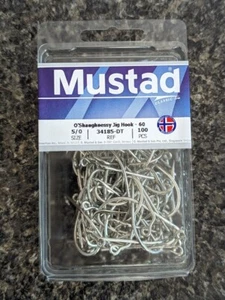 Ganchos de plantilla duratin de 60 grados Mustad 34185-DT - talla 5/0 - moldea agua salada Do It - Imagen 1 de 2