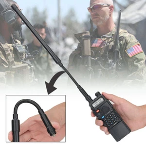 ABBREE AR-158 Składana gęsia szyja Antena taktyczna SMA-Żeńskie do Baofeng UV-5R - Zdjęcie 1 z 7