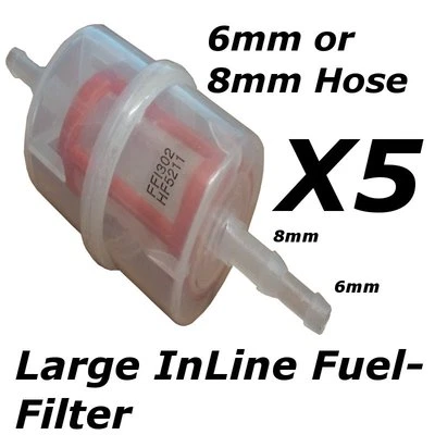 5 x Large Inline Fuel Filter HGV Forklift Plant Diesel Bio Commercial Veg oil - Image 1 of 4