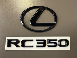 Gloss Black Emblem Badge Lettering Lexus RC350 2020 2021 2022 2023 2024 2025 - Bild 1 von 4