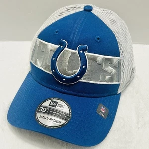 New Era Indianapolis Colts Banded Team 39THIRTY Stretch Flex Hat Cap S/M Blue - Picture 1 of 5