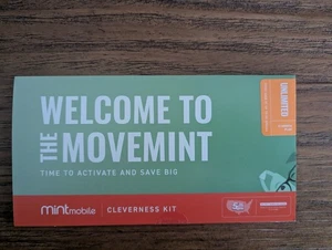 Mint Mobile Prepaid 1 Year 12 Month Unlimited Data, Talk, Text Plan E-SIM - Picture 1 of 1