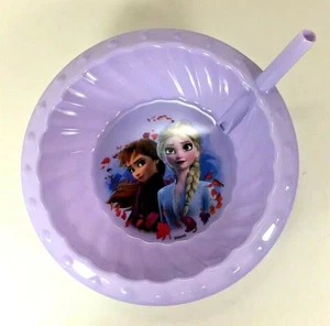 NUEVO Zak! Disney FROZEN 2 Sopa de Cereales SIPPY BOWL Pajita Incorporada 14.5oz PÚRPURA II - Imagen 1 de 3