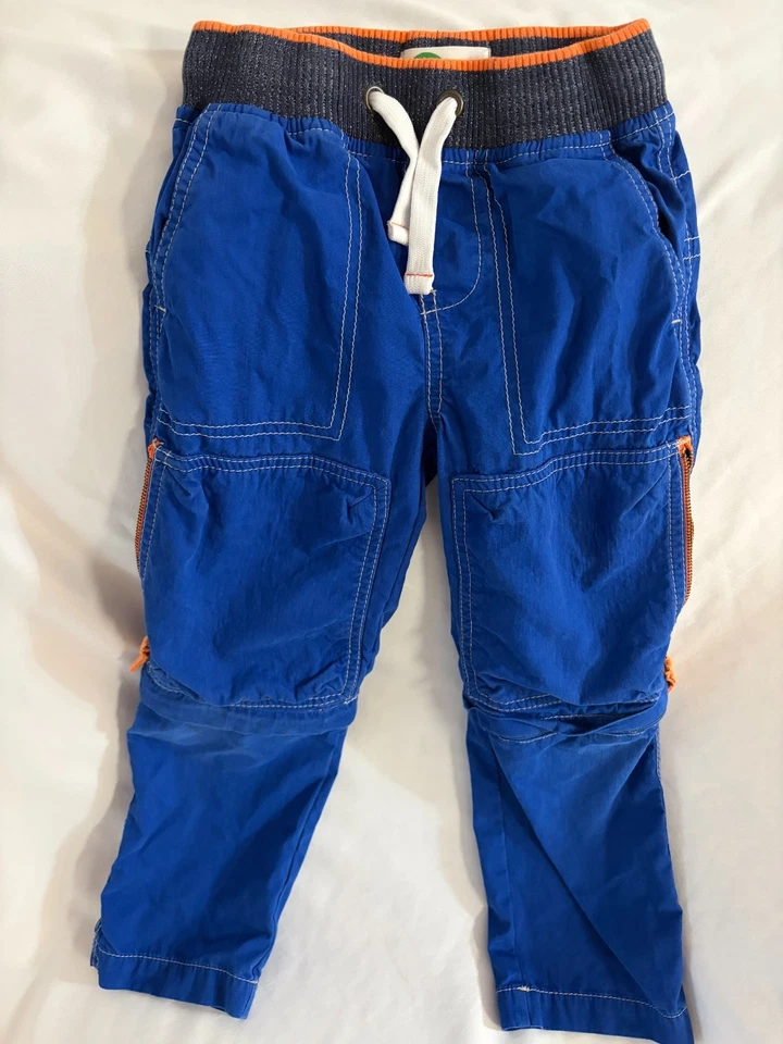 Mini Boden Niños 5Y Azul Convertible Cremallera Carga Pantalones a Pantalones Cortos Cintura Elástica Foto 1 de 4