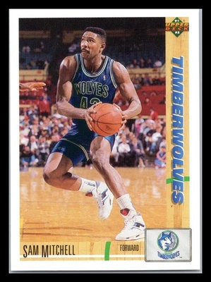 1991-92 Upper Deck #309b Sam Mitchell Minnesota Timberwolves - Image 1 of 2