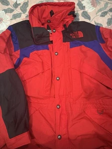 CHAQUETA VINTAGE THE NORTH FACE EXTREME GEAR SHELL XL con CAPUCHA ROJA Y AZUL - Imagen 1 de 13