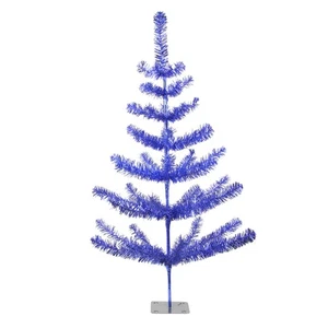 Ramita de Navidad artificial Northlight 3' de pino oropel azul - sin iluminación - Imagen 1 de 2