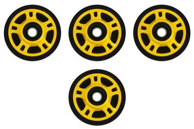 Kit de 4 rodas marinhas amarelas trilho dianteiro snowmobile ARCTIC CAT Panther 370 2002-2004 - Imagem 1 de 4