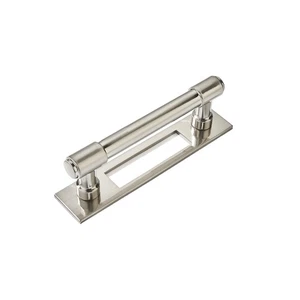 5 Pack 3 Inch76 mm Center to Center Brushed Satin Nickel Cabinet Pull Backpla... - Foto 1 di 6