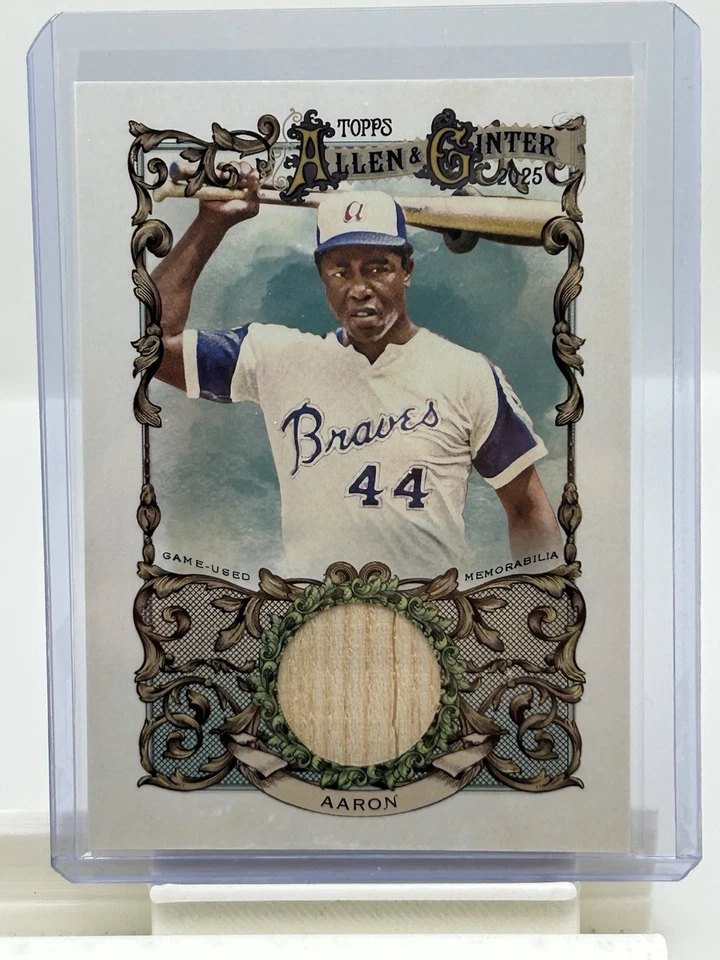 2025 Topps Allen And Ginter Hank Aaron Полноразмерная Игровая Бита Реликвия Braves - Изображение 1 из 1