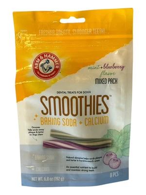Arm & Hammer смузи стоматологические лакомства для собак, 8 шт. мята и черника - Ex: 3/27 - Изображение 1 из 4