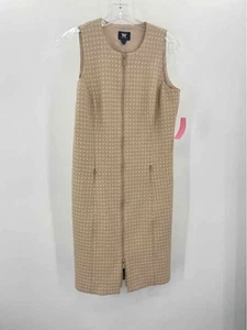 Pre-Owned W by Worth Tan Size 4 Bodycon Knee Length Sleeveless Dress - Picture 1 of 3