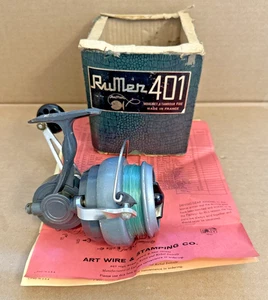 Vintage Rumer 401 Spinnrolle Rollen Frankreich mit Box Papiere kostenloser Versand - Bild 1 von 22