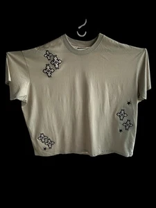 Camiseta BoohooMan Adulto Talla 5XL Beige Negro/Blanco Parches - Imagen 1 de 4