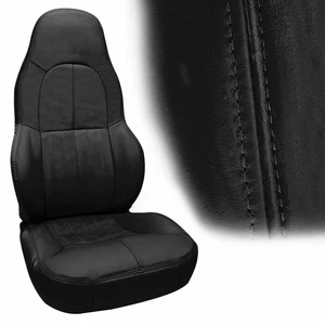 Corvette C5 1997-2004 cuero negro cubierta de asiento estándar asiento de pasajero solamente - Imagen 1 de 1