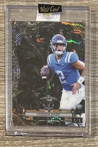 2024 Wild Card 7 Card Studs Promo #P7CSC-JD Jaxson Dart Black #1/1 - Picture 1 of 2