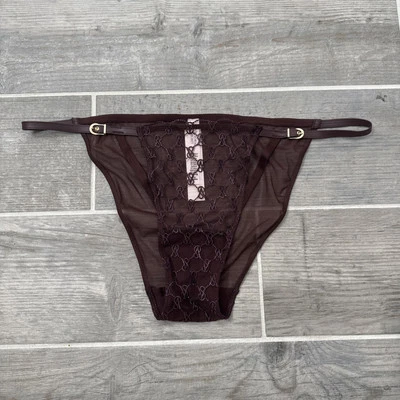 Braguita de bikini Victoria's Secret muy sexy con logotipo bordado cuerda L Foto 1 de 4