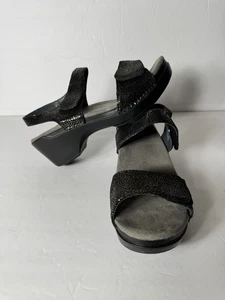 Sandalias Dansko Metálicas Cuero Guepardo Punta abierta Cuña Tirantes Talla 38/7.5 - Imagen 1 de 7