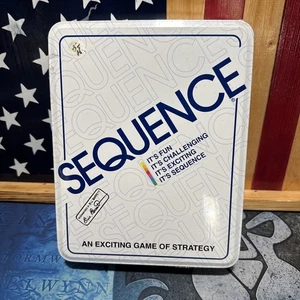 SEQUENCE in Tin Original Game with Folding Board, Cards and Chips 5" - Picture 1 of 2
