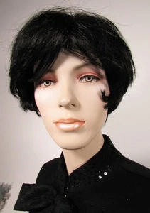 June Fashion Women Wig KaneKalon Modacrylic Fiber Short Wavy Black Japan - Picture 1 of 3