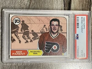 Tarjeta de novato 1968-69 Topps hockey Bernie Parent RC PSA 4 EX+ PHILADELPHIA FLYERS - Imagen 1 de 2