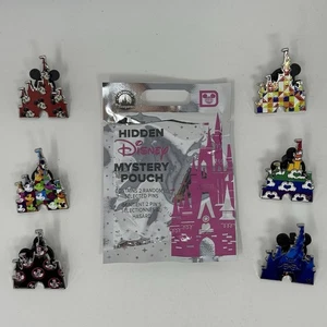Disney WDW Hidden Mickey 2025 WAVE B komplettes Schloss 6 Pin Set MIT Chaser NEU - Bild 1 von 9