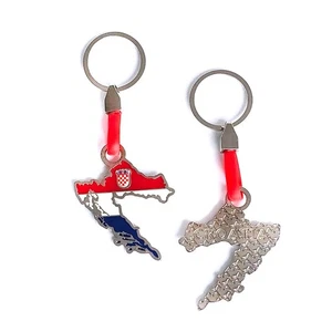 CROATIA HRVATSKA - Metal Keyring ‘Map of Croatia’ - Picture 1 of 4