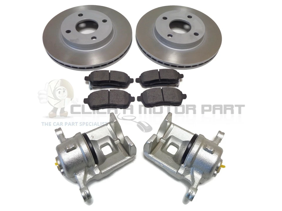 Juego de pinzas de freno delanteras izquierda y derecha para Ford Fiesta MK7 08-17 y discos y pastillas de freno Foto 1 de 1