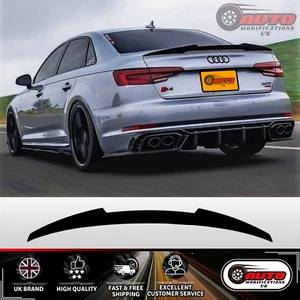 Audi A4 B9 Limousine Heck Kofferraum Lippe Spoiler Wing Kit "M4 Style" Glanz Schwarz 2016+ - Bild 1 von 8