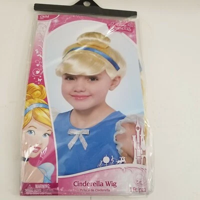 Girls Cinderella Wig Kids Childs Disney Princess Halloween Costume - Image 1 of 4