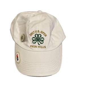 2017 US Open Erin Hills cappello berretto palla bianco regolabile baseball adulto USGA NUOVO - Foto 1 di 3