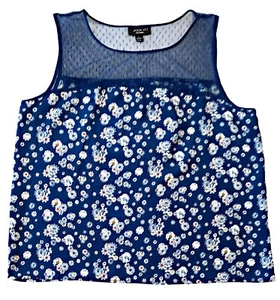 Camiseta sin mangas floral azul transparente JASON WU - FOR TARGET - Talla: L - Imagen 1 de 7