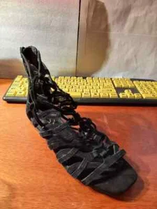 NEW ! Sam Edelman Women Gladiator Strappy Lace Up Lara Sandal Black Size 7 - Picture 1 of 5