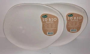 Einwegteller Einweggeschirr Bio Bagasse Teller Duni ca. 27 cm 2 x 10 Teller weiß - Bild 1 von 2