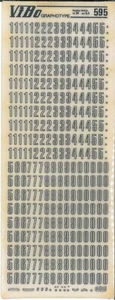 1 FOGLIO TRASFERELLI TRASFERIBILI VIBO HEADLINE OUTLINE 595 mm 9,5 NUMERI - Bild 1 von 1
