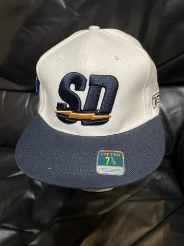 NFL Chargers Hat San Diego Reebok Football Fitted 7 5/8  on Field Ball Cap Cover