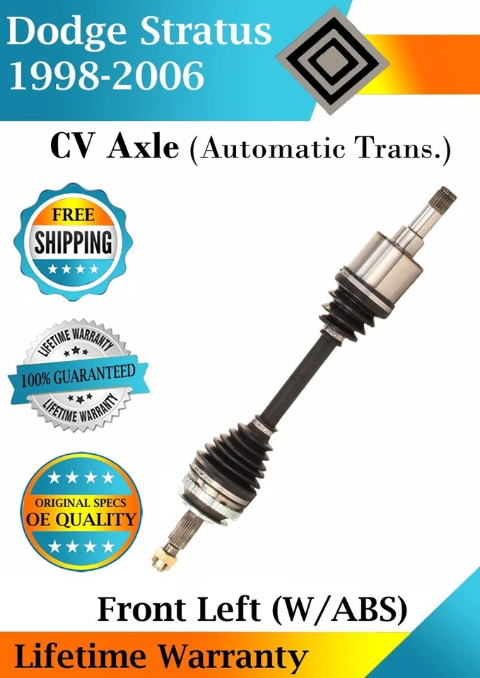Novo Eixo CV Frontal Esquerdo OEM para 1998-2006 Dodge Stratus Garantia Vitalícia - Imagem 1 de 4