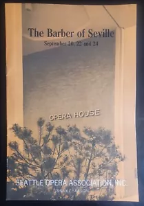 1966 PLAYBILL SEATTLE OPERA HOUSE THE BARBER OF SEVILLE ROBERTA PETERS 04931 - Picture 1 of 24