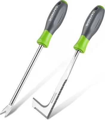 WORKPRO Unkrautstecher 2-tlg.Unkrautentferner Werkzeugset mit gezackter Kante - Bild 1 von 4