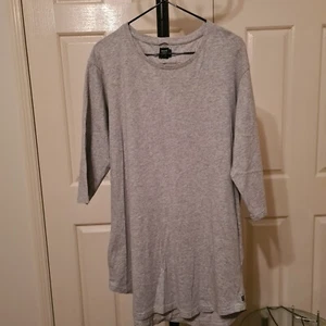 INDUSTRIE Grey T Shirt Fits Small-Medium Roundneck 3/4 Sleeves Comfy Tees - Picture 1 of 5