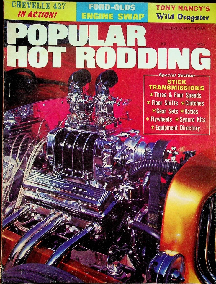 Popular Hot Rodding Magazine Stick Transmission Special February 1965 053122RNON - Image 1 of 1