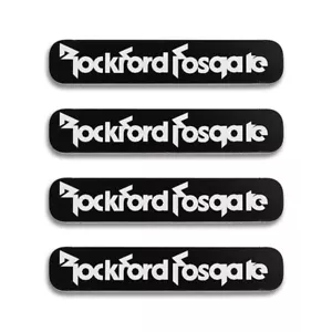 Rockford Fosgate Speaker Badge Aluminum Logo 63.5mm(2.5")X12.7mm(0.5") - Picture 1 of 9