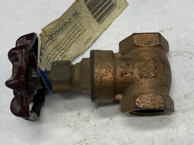 Matco 1/2” Gate valve  514 T03 brass IPs threaded 200wog - Image 1 of 3