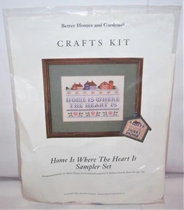 BH&G Counted Cross Stitch HOME IS WHERE THE HEART IS SAMPLER SET Crafts Kit NEW - Picture 1 of 2