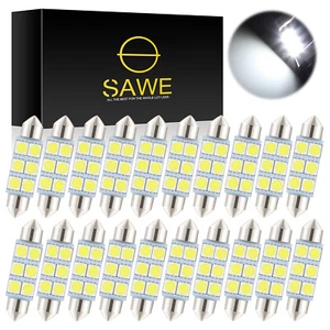 20x 41mm 42mm 6SMD LED Dome Map Interior Light Bulbs 578 211-2 212-2 6000K White - Bild 1 von 6