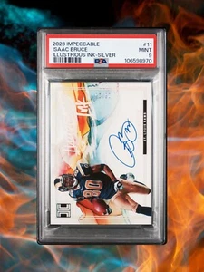 2023 Panini Impeccable - Isaac Bruce - Illustrious Ink - Silver Auto /25 - PSA 9 - Picture 1 of 2