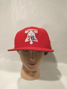NBA PHILADELPHIA 76ERS MITCHELL & NESS MENS ORIGINAL SNAPBACK HAT RED Nostalgia - Picture 1 of 12