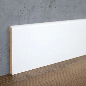 PROVISTON Sockelleiste MDF | 10 x 100 x 2000 mm | Weiß | Fußleiste | Foliert - Bild 1 von 5